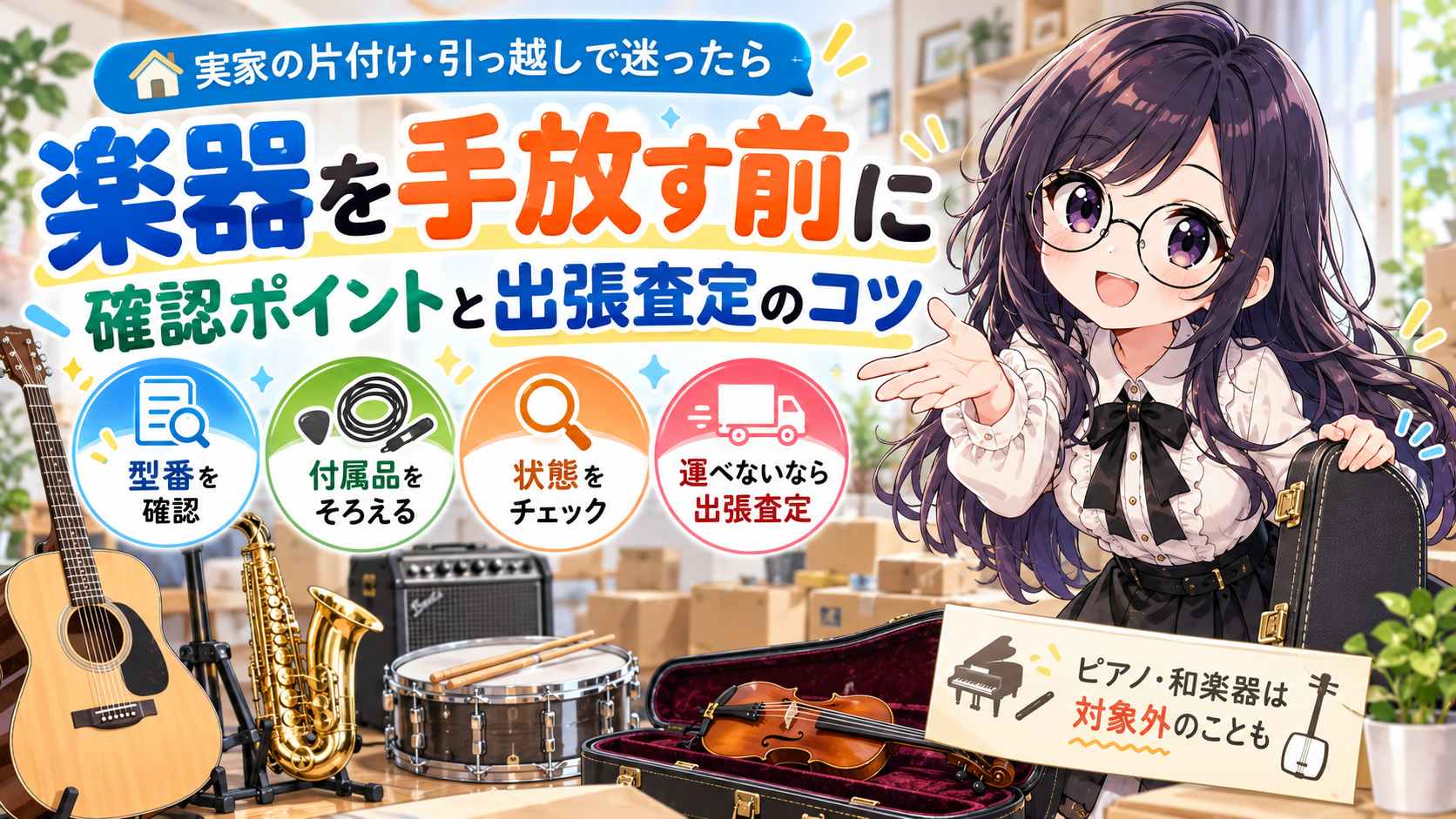 実家に眠っている楽器を手放す前に確認したいこと。メーカー名と型番、ケースや付属品の見方
